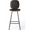 Brdr. Krüger Stools*Pauline Comfort Bar Stool H75 | Metal Legs-Oiled Oak-Brown Leather