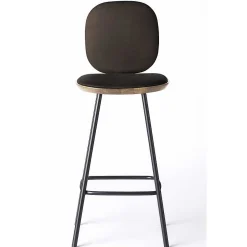 Brdr. Krüger Stools*Pauline Comfort Bar Stool H75 | Metal Legs-Oiled Oak-Brown Leather