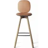 Brdr. Krüger Stools*Pauline Comfort Bar Stool H65 | Waxed Oiled Oak-Cognac Leather