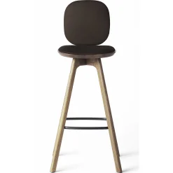 Brdr. Krüger Stools*Pauline Comfort Bar Stool H75 | Waxed Oiled Oak-Brown Leather
