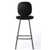 Brdr. Krüger Stools*Pauline Comfort Bar Stool H65 | Black Lacquered Oak-Black Leather