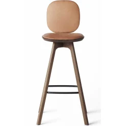 Brdr. Krüger Stools*Pauline Comfort Bar Stool H75 | Fumed Oak-Cognac Leather