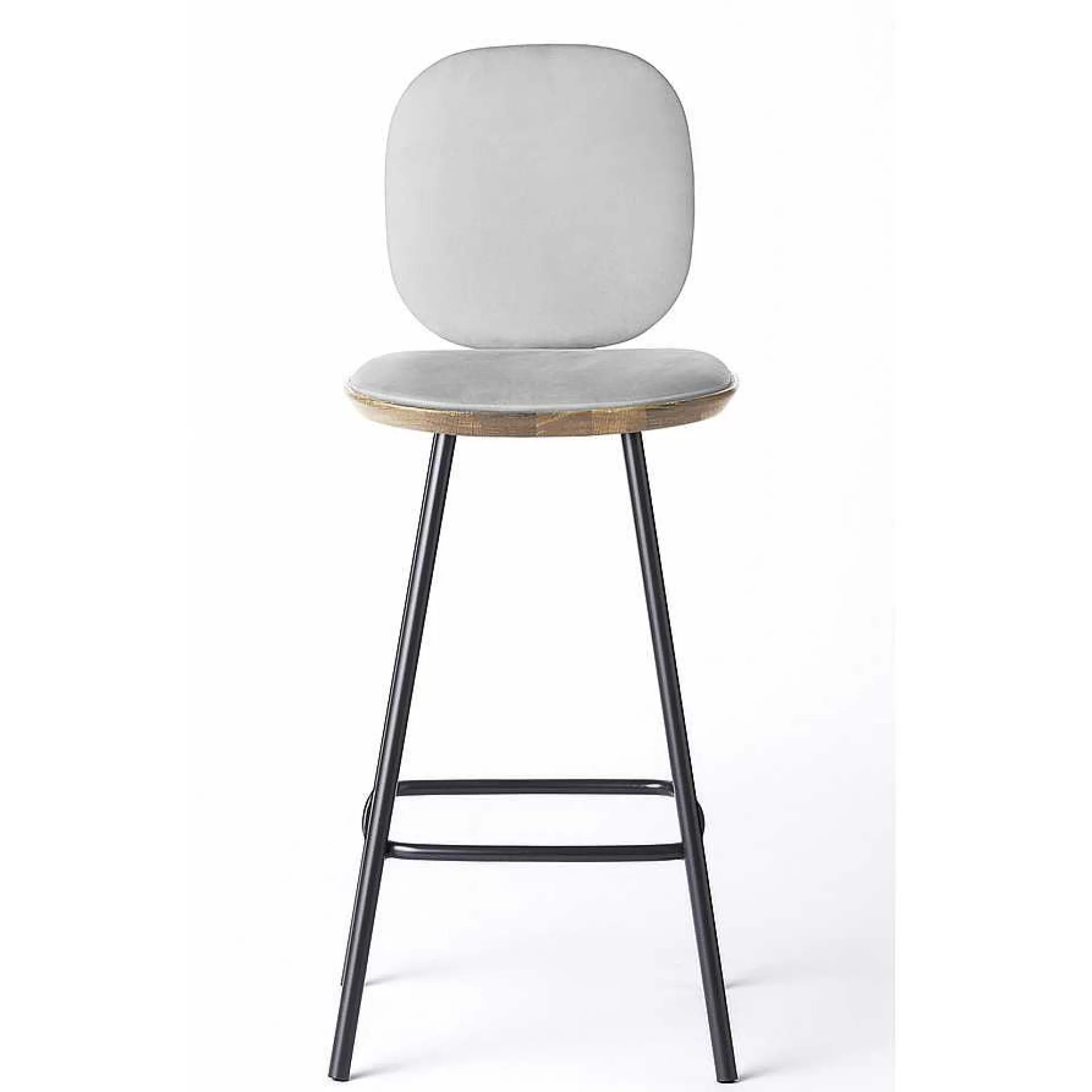 Brdr. Krüger Stools*Pauline Comfort Bar Stool H65 | Metal Legs-Oiled Oak-Grey Leather