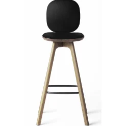 Brdr. Krüger Stools*Pauline Comfort Bar Stool H65 | Waxed Oiled Oak-Black Leather