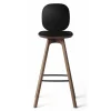 Brdr. Krüger Stools*Pauline Comfort Bar Stool H75 | Fumed Oak-Black Leather