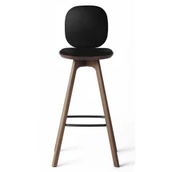 Brdr. Krüger Stools*Pauline Comfort Bar Stool H75 | Fumed Oak-Black Leather
