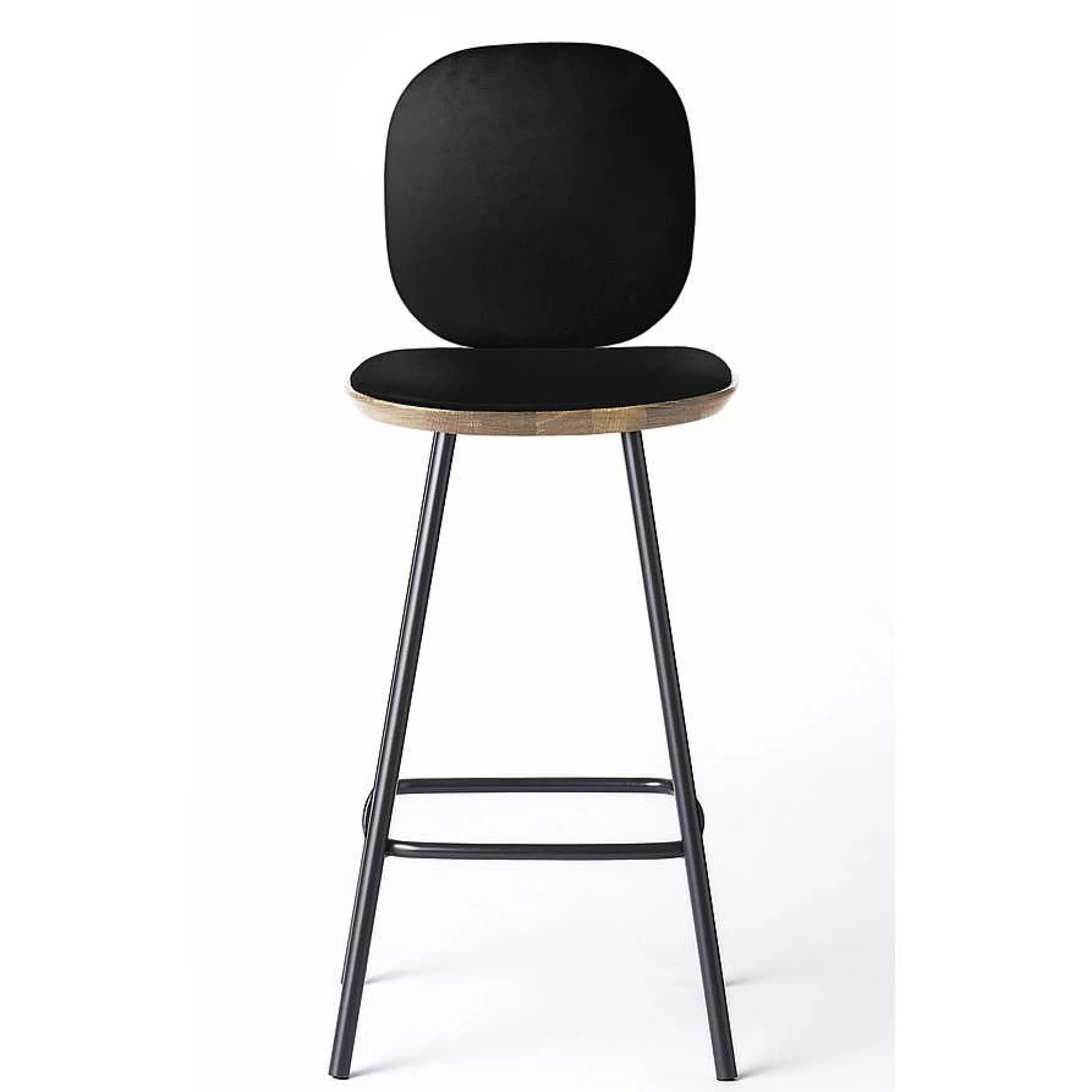 Brdr. Krüger Stools*Pauline Comfort Bar Stool H65 | Oiled Oak-Black Leather