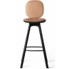 Brdr. Krüger Stools*Pauline Comfort Bar Stool H65 | Black Lacquered Oak-Cognac Leather