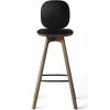 Brdr. Krüger Stools*Pauline Comfort Bar Stool H65 | Fumed Oak-Black Leather
