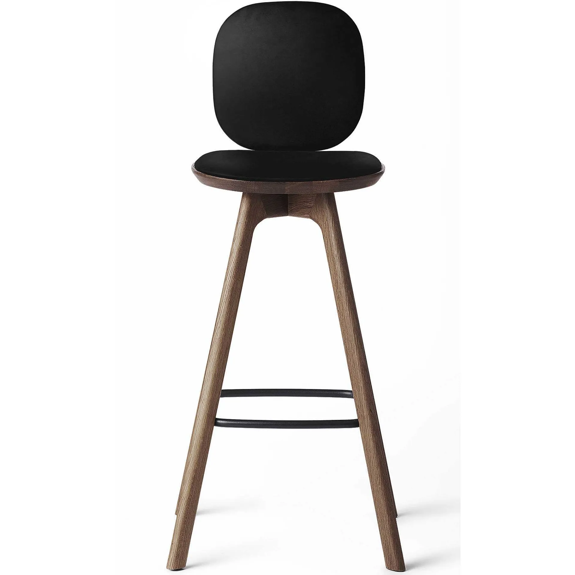 Brdr. Krüger Stools*Pauline Comfort Bar Stool H65 | Fumed Oak-Black Leather