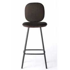 Brdr. Krüger Stools*Pauline Comfort Bar Stool H75 | Fumed Oiled Oak-Brown Leather