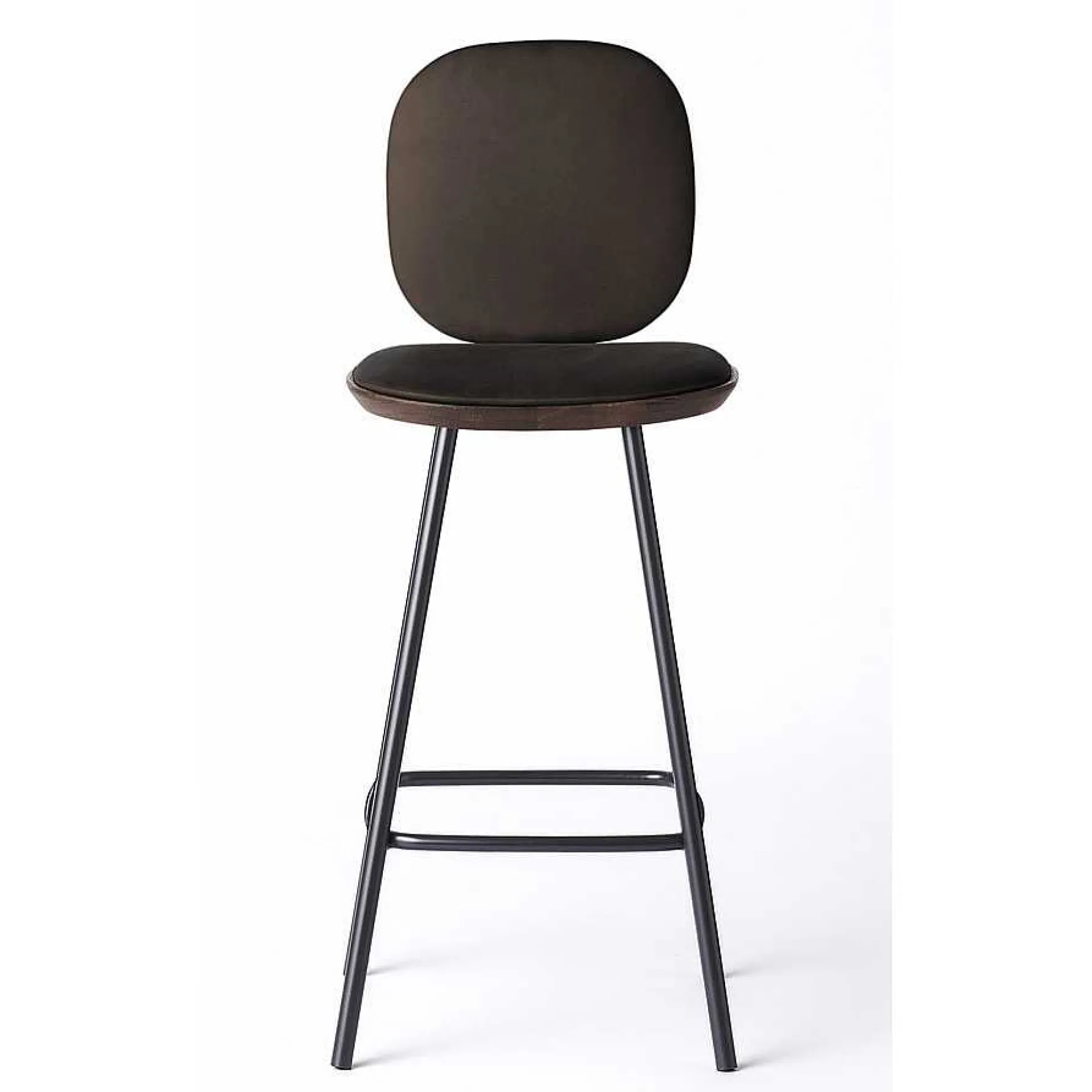 Brdr. Krüger Stools*Pauline Comfort Bar Stool H75 | Fumed Oiled Oak-Brown Leather