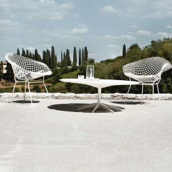 Knoll Outdoor Tables*Petal Coffee Table | Outdoor Table | White