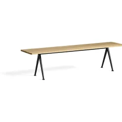 HAY Benches*Pyramid Bench 12 | Bench 190 - Black Structure - Clear Lacquered Solid Oak