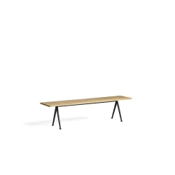 HAY Benches*Pyramid Bench 12 | Bench 190 - Black Structure - Clear Lacquered Solid Oak