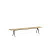HAY Benches*Pyramid Bench 12 | Bench 250 - Black Structure - Clear Lacquered Solid Oak