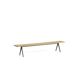 HAY Benches*Pyramid Bench 12 | Bench 250 - Black Structure - Clear Lacquered Solid Oak