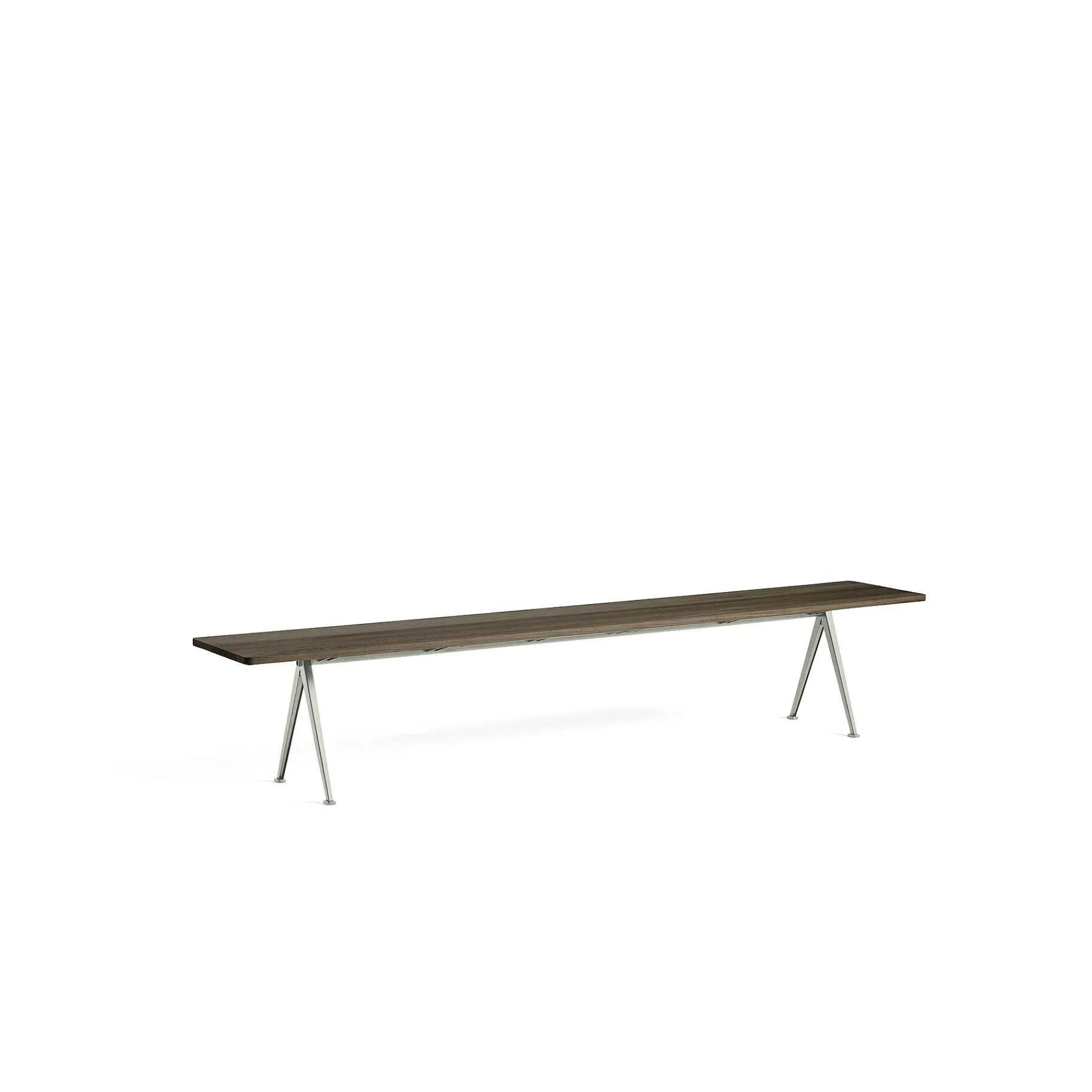 HAY Benches*Pyramid Bench 12 | Bench 250 - Steel Structure - Smoked Oak