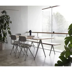 HAY Benches*Pyramid Bench 12 | Bench 190 - Steel Structure - Clear Lacquered Solid Oak