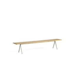 HAY Benches*Pyramid Bench 12 | Bench 250 - Steel Structure - Clear Lacquered Solid Oak