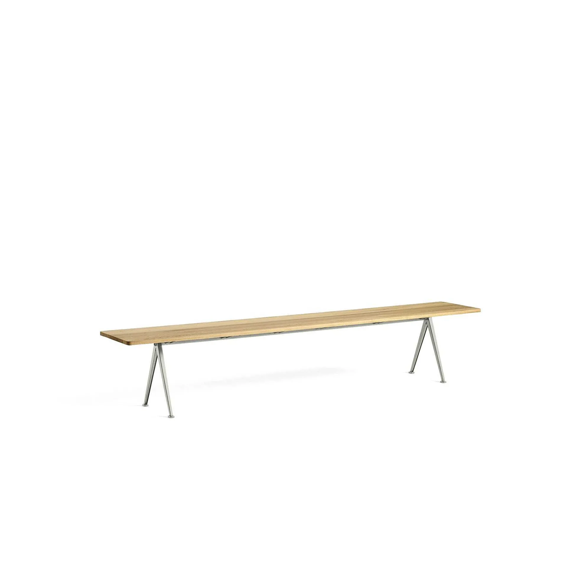 HAY Benches*Pyramid Bench 12 | Bench 250 - Steel Structure - Clear Lacquered Solid Oak
