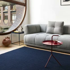 HAY Modular Sofas*Quilton | Sofa 3 Seater | Linen Grid Adriatic Blue