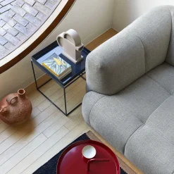 HAY Modular Sofas*Quilton | Sofa 3 Seater | Linen Grid Adriatic Blue