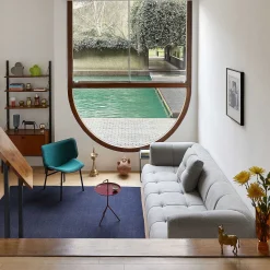 HAY Modular Sofas*Quilton | Sofa 3 Seater | Linen Grid Adriatic Blue