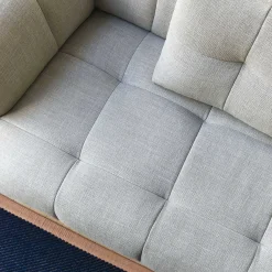 HAY Modular Sofas*Quilton | Sofa 3 Seater | Linen Grid Adriatic Blue