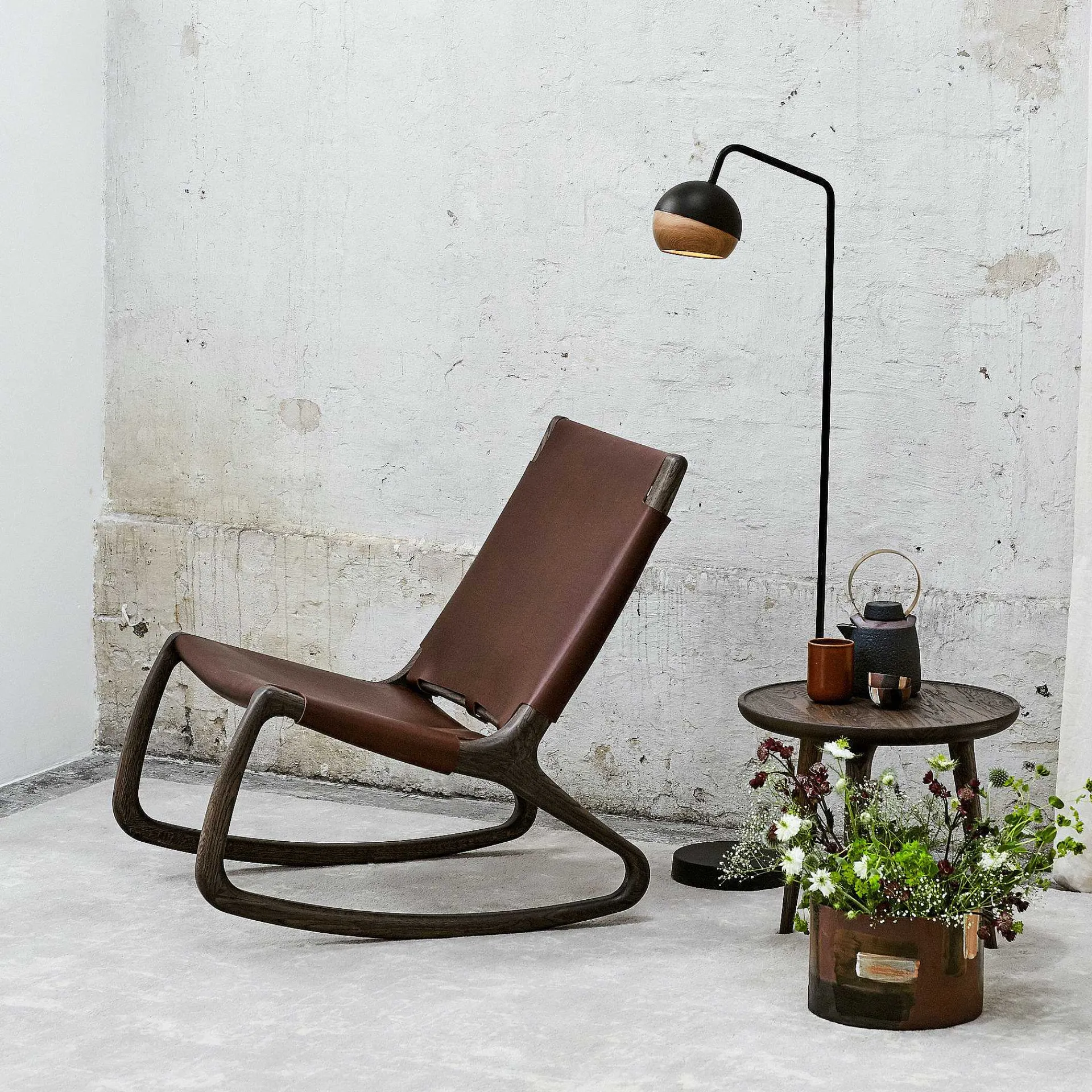 Mater Single Armchairs*Rocker | Rocking Chair | Sirka Grey Stained Oak