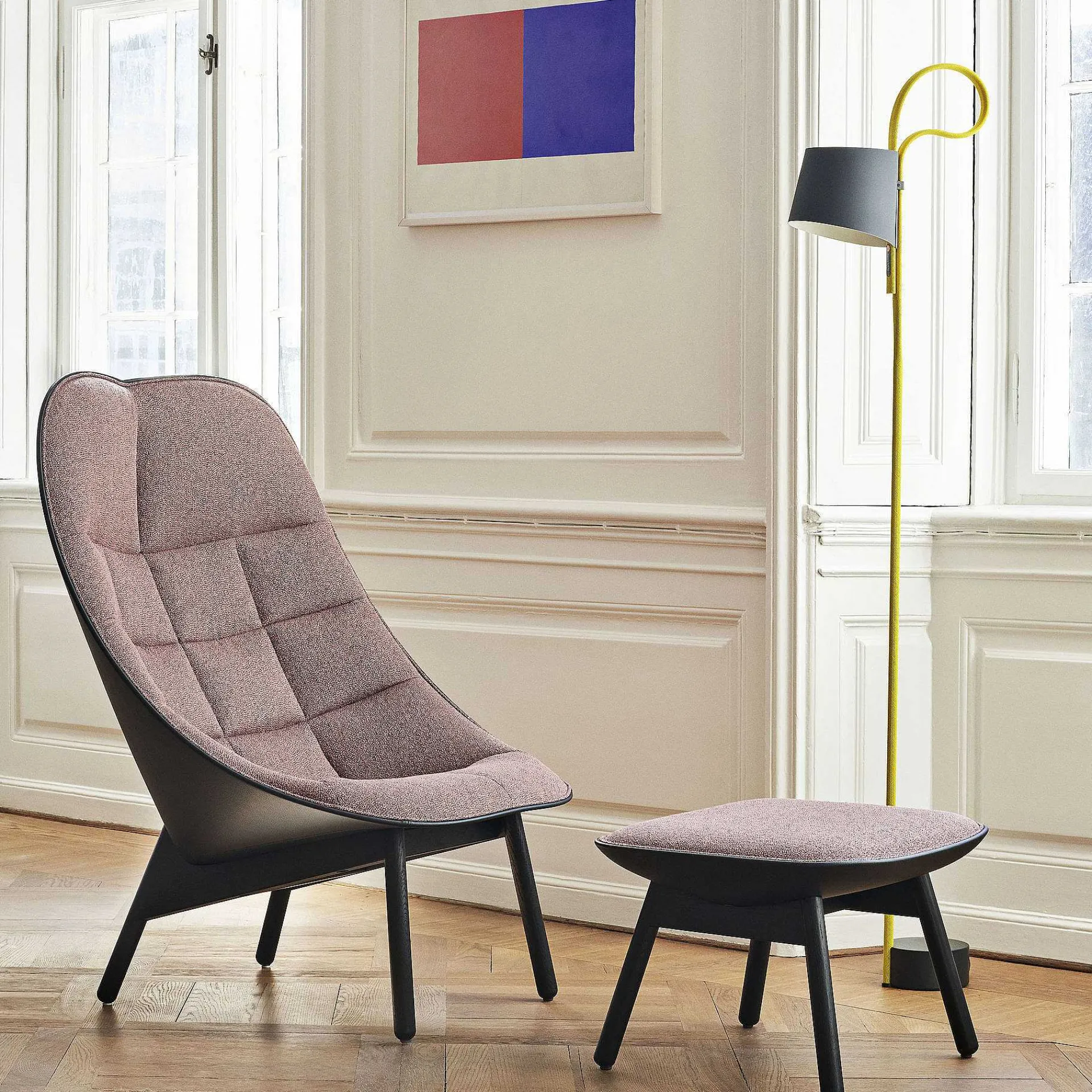 HAY Pendant Lights*Rope Trick | Floor Lamp | Led / Black-Yellow