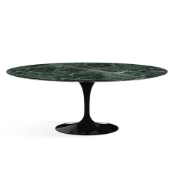 Knoll Dining Tables*Saarinen Tulip Table | Dining Table Oval | Verde Alpi Marble Shiny Finish