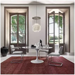 Knoll Dining Tables*Saarinen Tulip Table | Round Table | Statuarietto Marble Shiny Finish