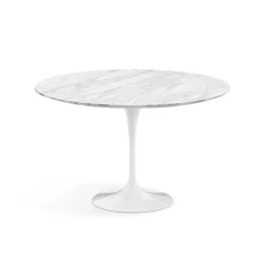 Knoll Dining Tables*Saarinen Tulip Table | Round Table | Carrara Marble-Satin Finish