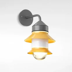 Marset Outdoor Wall Lamps*Santorini A Fixed Stem | Outdoor Wall Lamp | Mustard