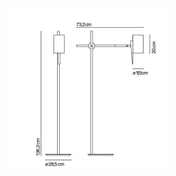 Marset Pendant Lights*Scantling P73 | Floor Lamp - White | Ex-Display