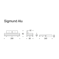 Innovation Living Sofa Beds*Sigmund Alu | Sofa Bed | 595