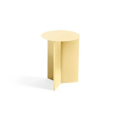 HAY Coffee Tables*Slit Table Round High | High Round Table | Light Yellow
