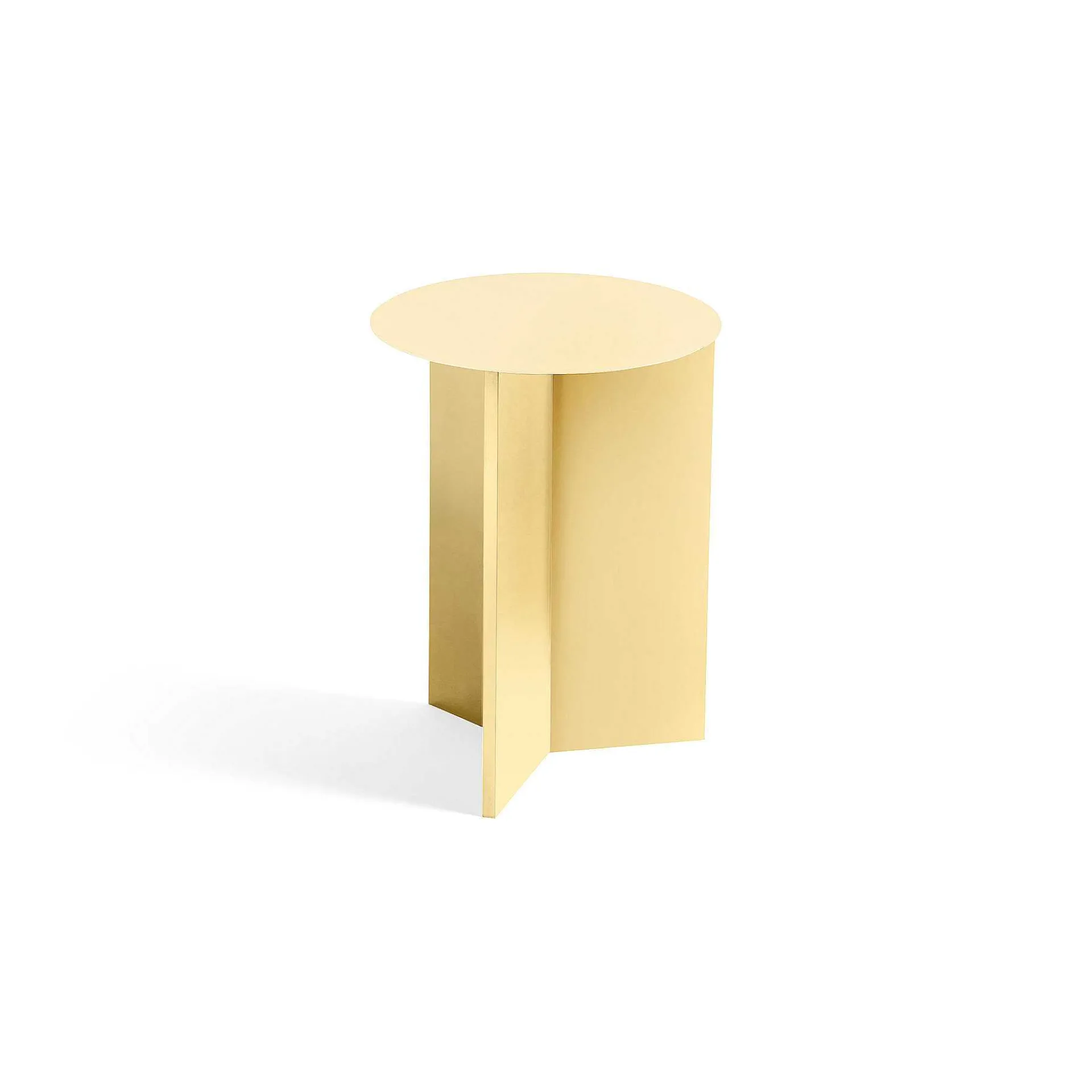 HAY Coffee Tables*Slit Table Round High | High Round Table | Light Yellow
