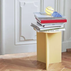 HAY Coffee Tables*Slit Table Round High | High Round Table | Light Yellow