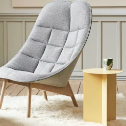 HAY Coffee Tables*Slit Table Round High | High Round Table | Light Yellow