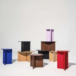 HAY Coffee Tables*Slit Table Round High | High Round Table | Pink