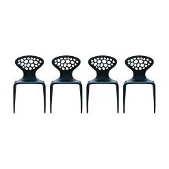 Moroso Outdoor Chairs*Supernatural Chair | Outdoor | Black-Perforated Back