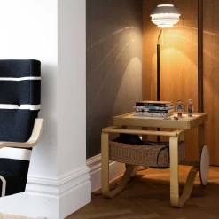 Artek Coffee Tables*Tea Trolley 900 | Natural Birch - Top White Ceramic