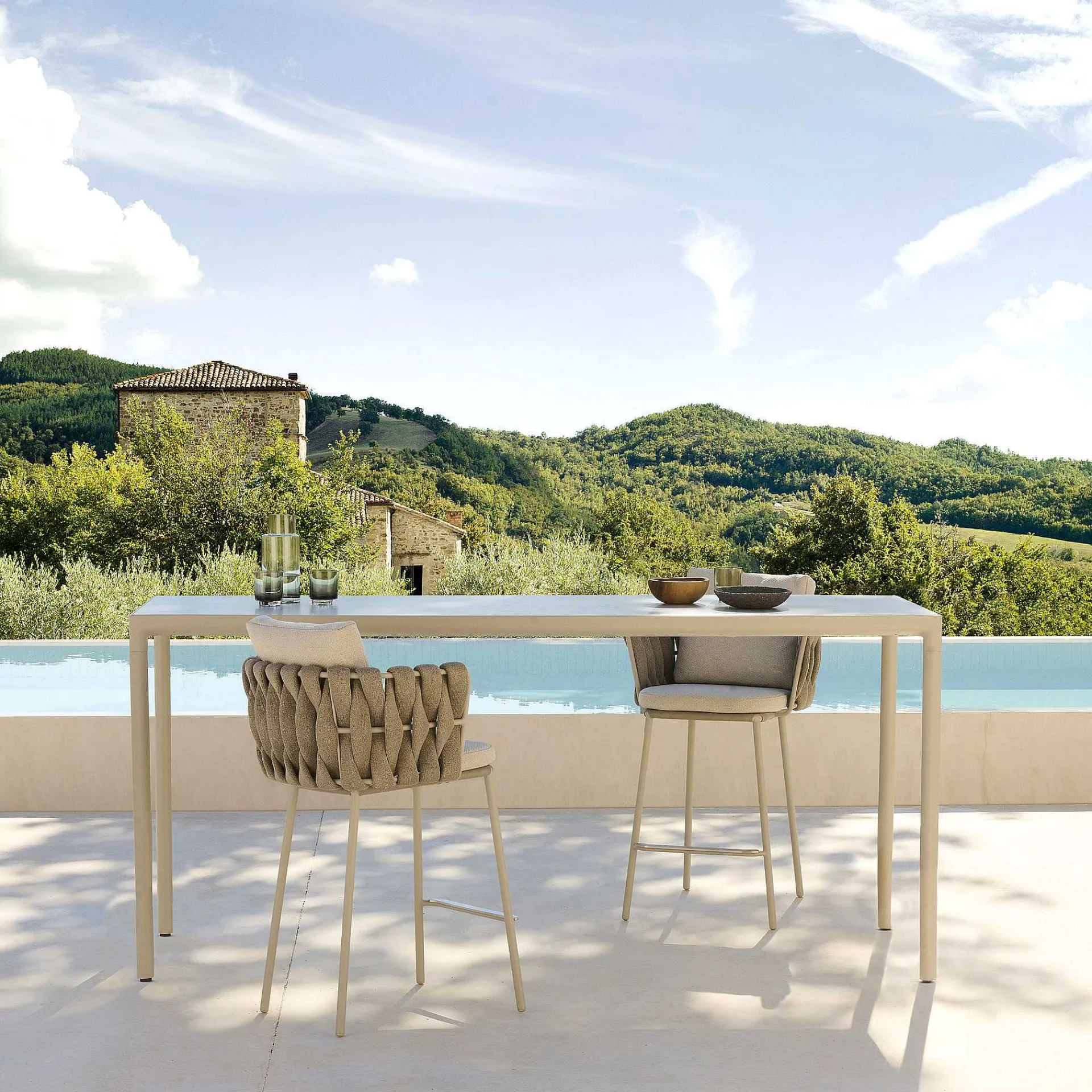 Tribù Outdoor Chairs*Tosca Counter Height Chair | Outdoor | Linen-10