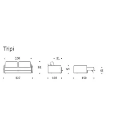 Innovation Living Sofa Beds*Tripi Sofa Bed - 318 | 150-200 Cm