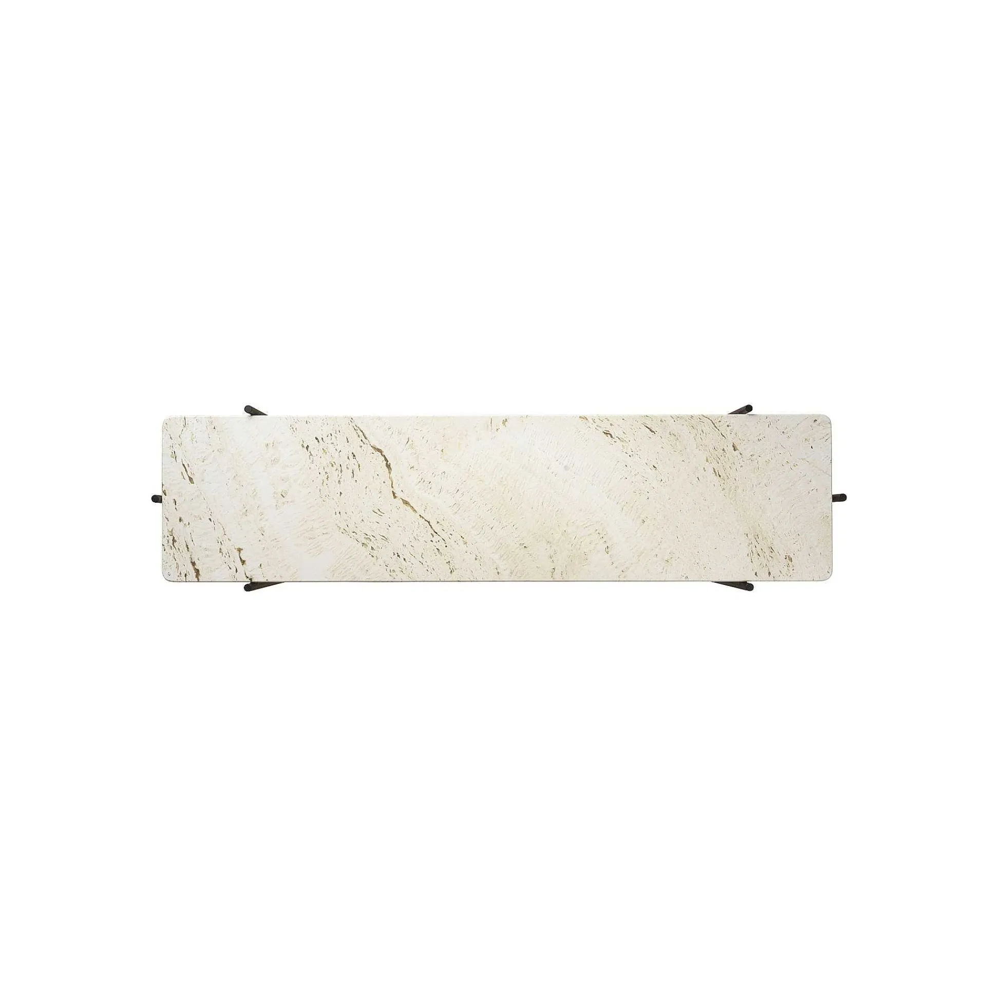 GUBI Coffee Tables*Ts Console - 2 Racks | Console | Neutral White Travertine