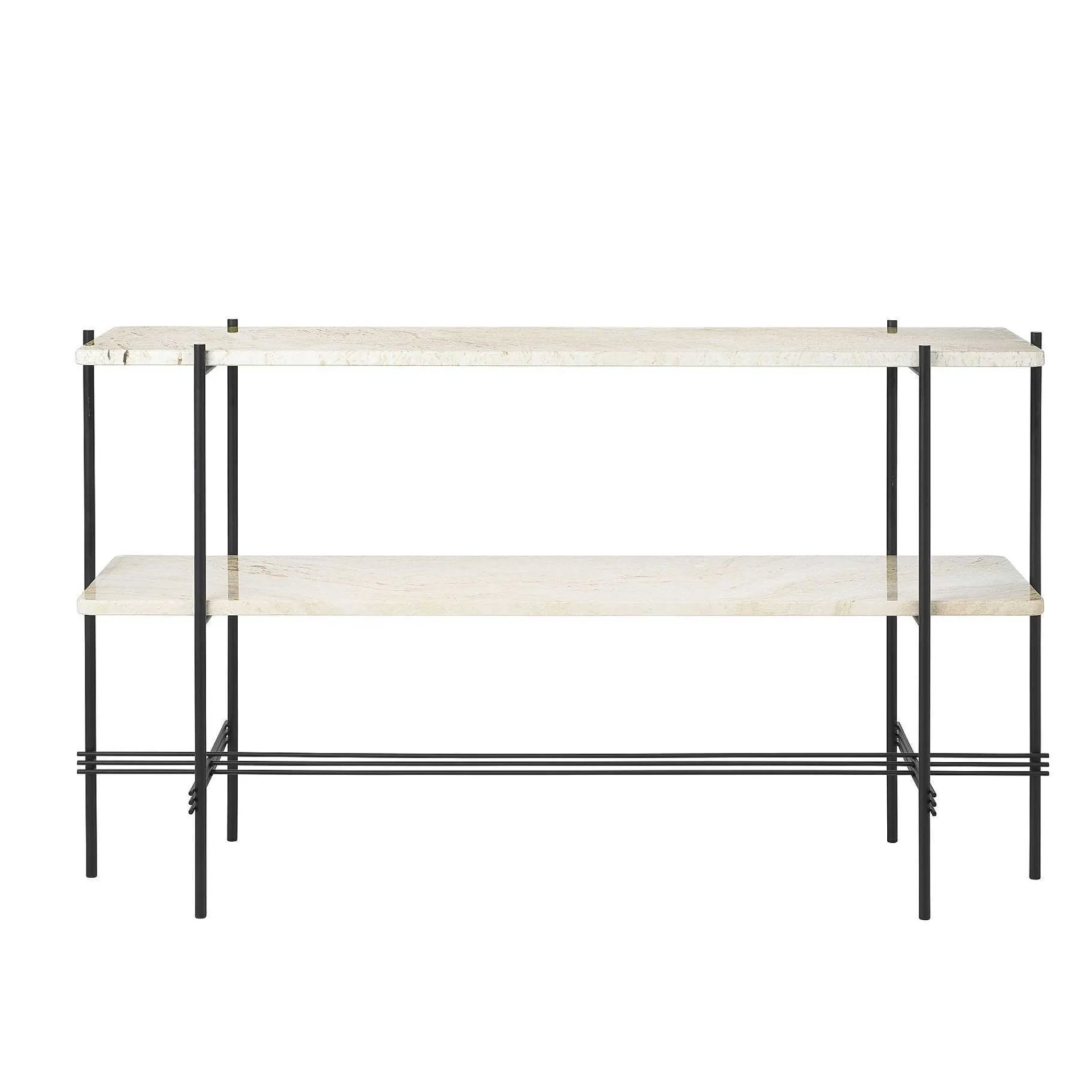 GUBI Coffee Tables*Ts Console - 2 Racks | Console | Neutral White Travertine