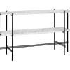 GUBI Coffee Tables*Ts Console - 2 Racks | Console | White Carrara Marble