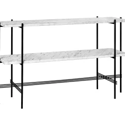 GUBI Coffee Tables*Ts Console - 2 Racks | Console | White Carrara Marble